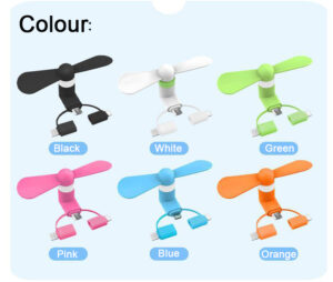 3 in 1 Mini USB Fan For Micro USB, Type C & Lightning 3 in 1 mini usb fan for micro usb, type c & lightning