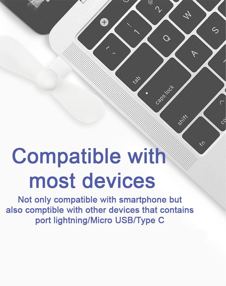 3 in 1 mini usb fan for micro usb, type c & lightning 3 in 1 mini usb fan for micro usb, type c & lightning